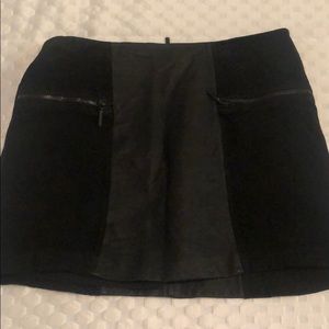 Black mini skirt
